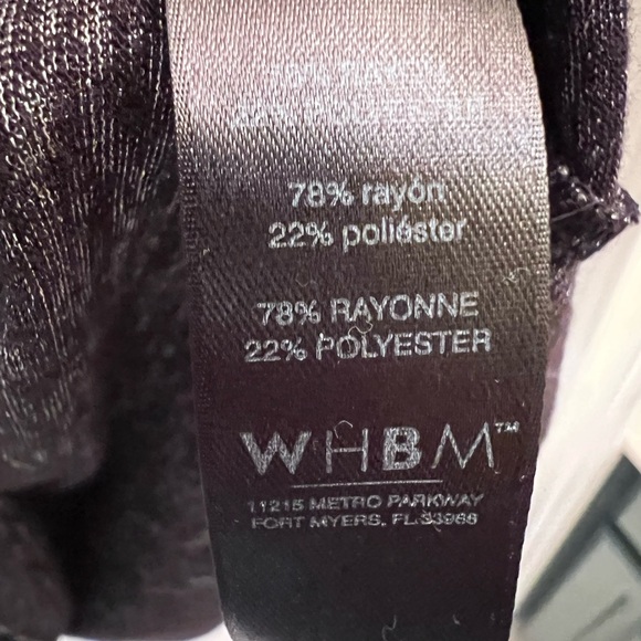 WHBM Womens T-Shirt Knit V-Neck Short Sleeve Rayon Blend Heather Gray Size XS - Picture 3 of 3